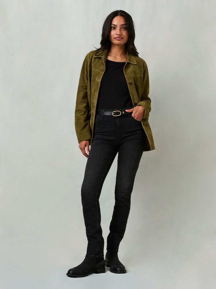 FatFace Shenley Washed Black Slim Jeans - Image 2 of 8