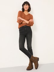 FatFace Shenley Washed Black Slim Jeans - Image 6 of 8