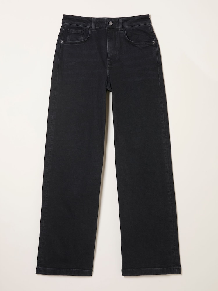 Preto - Jeans FatFace Wide Leg - Imagem 1 de 1