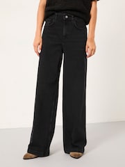 FatFace Welling Black Wide Leg Jeans - Image 3 of 7