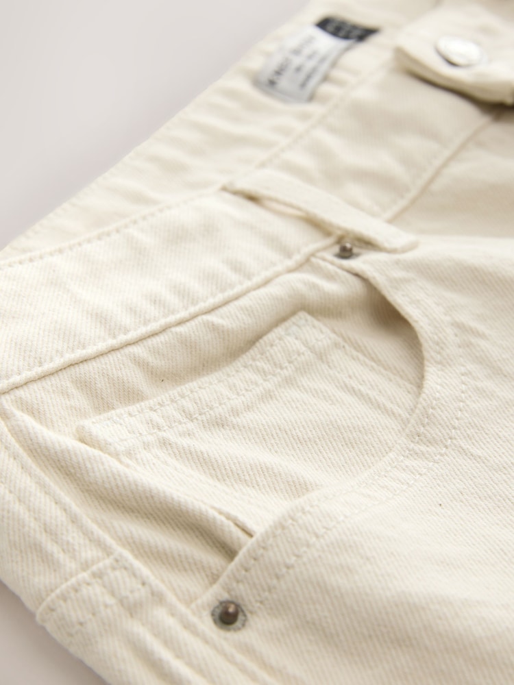 Ecru Knee Length Bermuda Denim Shorts - Image 2 of 3