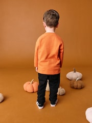 Orange Pumpkin Halloween Long Sleeve Graphic Print T-Shirt (3mths-7yrs) - Image 3 of 6