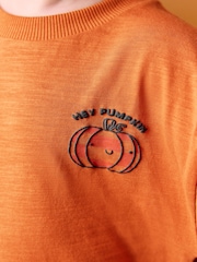 Orange Pumpkin Halloween Long Sleeve Graphic Print T-Shirt (3mths-7yrs) - Image 4 of 6