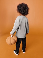 Grey Ghost Halloween Long Sleeve Graphic Print T-Shirt (3mths-7yrs) - Image 3 of 5