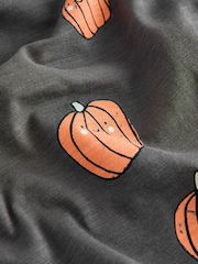 Grey/Orange Pumpkin Halloween Long Sleeve Graphic Print T-Shirt (3mths-7yrs) - Image 6 of 7
