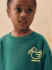 Green Duck Long Sleeves Semi Plain T-Shirt (3mths-7yrs) - Image 4 of 6