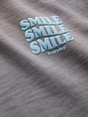 Grey Slogan Long Sleeves Semi Plain T-Shirt (3mths-7yrs) - Image 4 of 4