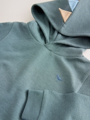 Blue Textured Jersey Dino Spikes Hoodie (3mths-7yrs) - Image 4 of 5