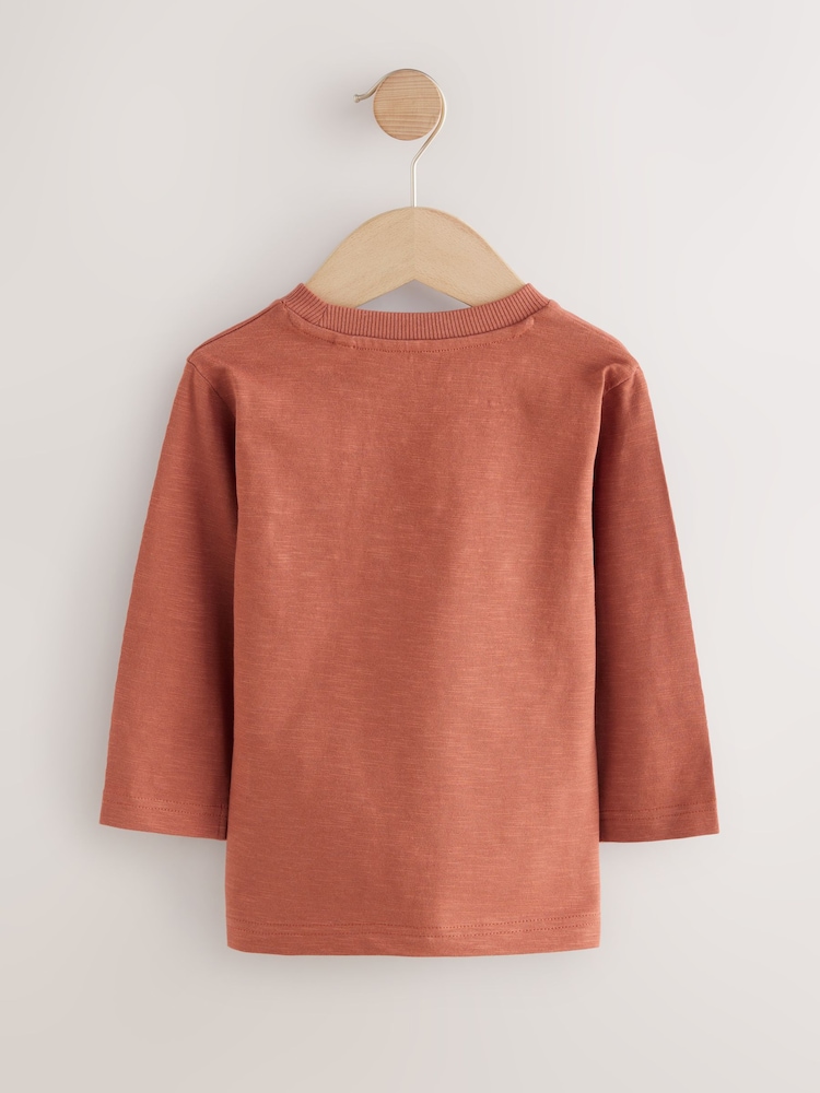 Green Woodland Long Sleeve Appliqué T-Shirt (3mths-7yrs) - Image 2 of 4