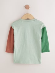 Green Camping Animals Long Sleeve Appliqué T-Shirt (3mths-7yrs) - Image 2 of 6