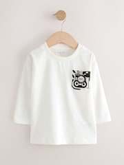 White Transport Interactive Long Sleeve Appliqué T-Shirt (3mths-7yrs) - Image 2 of 7