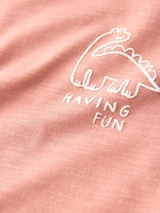 Rust Brown Dinosaur Long Sleeve Back Print T-Shirt (3mths-7yrs) - Image 3 of 4