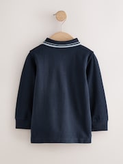 Navy Long Sleeve Polo Shirt (3mths-7yrs) - Image 2 of 4