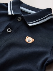 Navy Long Sleeve Polo Shirt (3mths-7yrs) - Image 3 of 4