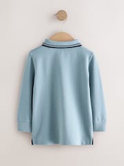 Blue Long Sleeve Polo Shirt (3mths-7yrs) - Image 2 of 4