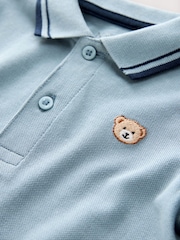 Blue Long Sleeve Polo Shirt (3mths-7yrs) - Image 3 of 4