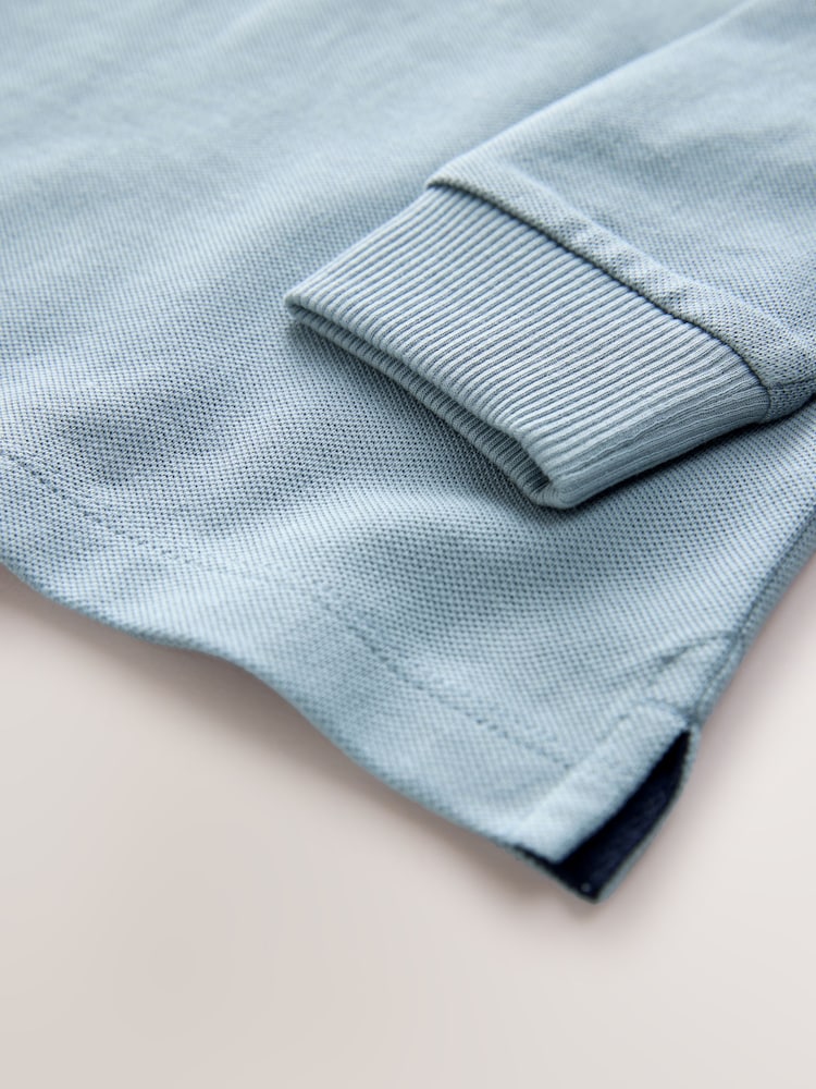 Blue Long Sleeve Polo Shirt (3mths-7yrs) - Image 4 of 4