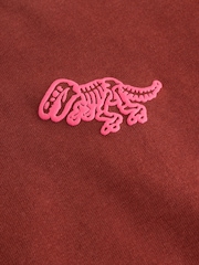 Brown/Pink Dinosaur Long Sleeve Back Print T-Shirt (3mths-7yrs) - Image 4 of 6