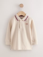 Cream Long Sleeve Polo Shirt (3mths-7yrs) - Image 1 of 4