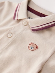 Cream Long Sleeve Polo Shirt (3mths-7yrs) - Image 3 of 4