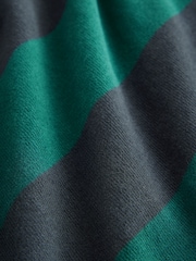Green/Navy Striped - Long Sleeve Rugby Polo Shirt (3mths-7yrs) - Imagen 3 de 5
