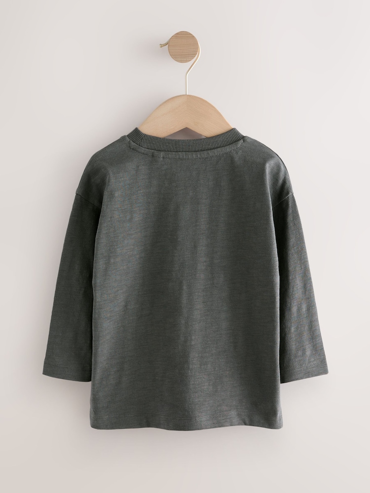 Yellow/Green Long Sleeve T-Shirts 5 Pack (3mths-7yrs) - Image 2 of 8