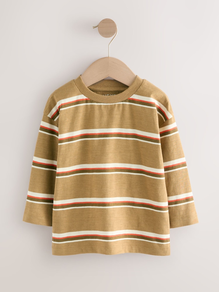 Yellow/Green Long Sleeve T-Shirts 5 Pack (3mths-7yrs) - Image 4 of 9
