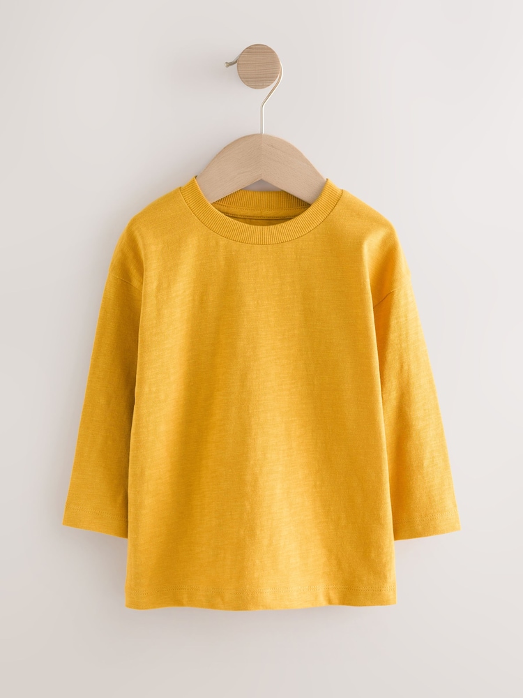 Yellow/Green Long Sleeve T-Shirts 5 Pack (3mths-7yrs) - Image 6 of 9