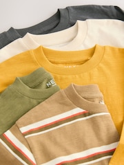 Yellow/Green Long Sleeve T-Shirts 5 Pack (3mths-7yrs) - Image 8 of 8