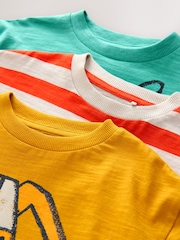 Multi Digger Long Sleeve Graphic Print T-Shirts 3 Pack (3mths-7yrs) - Image 6 of 7