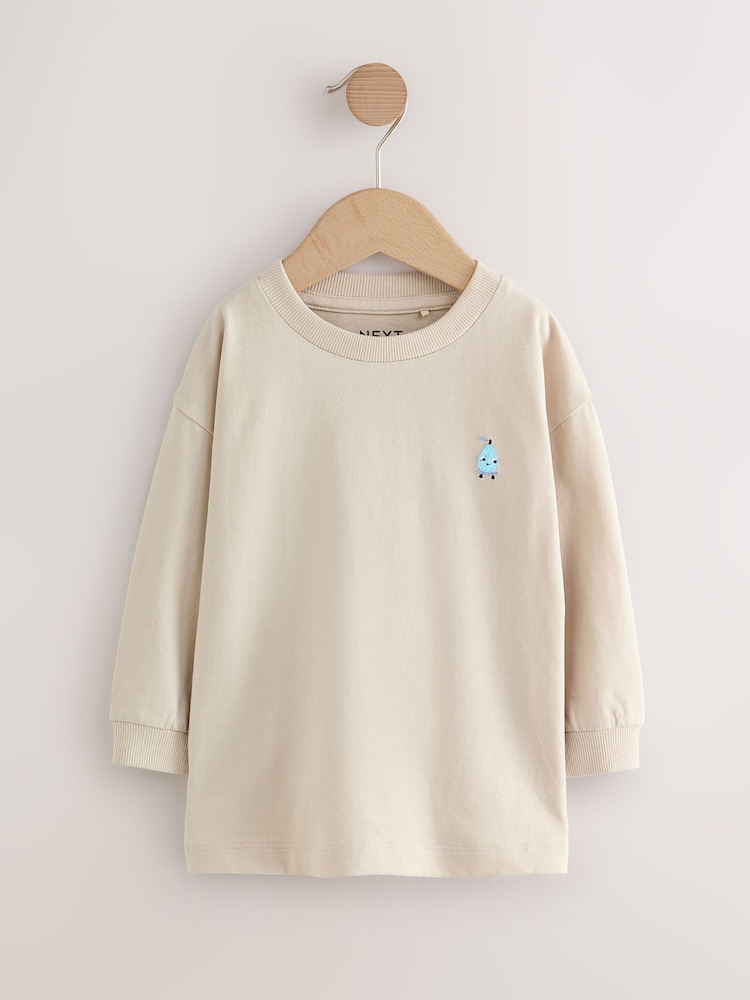 Minerals Food Character Embroidery Long Sleeve Graphic Print T-Shirts 4 Pack (3mths-7yrs) - Image 2 of 11
