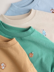 Minerals Food Character Embroidery Long Sleeve Graphic Print T-Shirts 4 Pack (3mths-7yrs) - Image 7 of 11