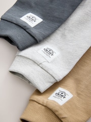 Grey Long Sleeve Textured T-Shirts 3 Pack (3mths-7yrs) - Image 3 of 3