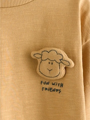 Azul/marrón con diseño de granja - Pack de 3 camisetas de manga larga con estampado gráfico (3-7 meses) - Imagen 8 de 8