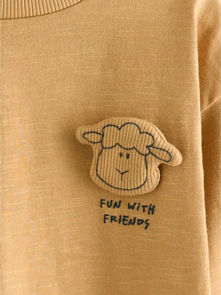 Azul/marrón con diseño de granja - Pack de 3 camisetas de manga larga con estampado gráfico (3-7 meses) - Imagen 8 de 8