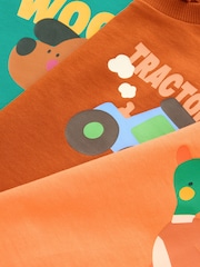 Multi Character Long Sleeve Graphic Print T-Shirts 3 Pack (3mths-7yrs) - Image 2 of 3
