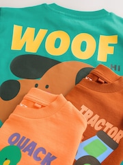 Multi Character Long Sleeve Graphic Print T-Shirts 3 Pack (3mths-7yrs) - Image 3 of 3