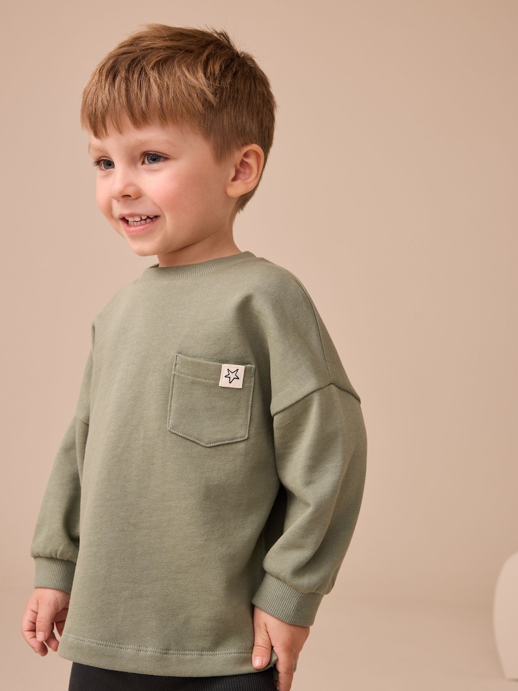 Sage Green Long Sleeve Top and Leggings Set (3mths-7yrs) - Image 3 of 3