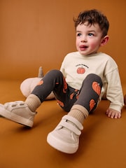 Neutral Little Pumpkin Halloween Long Sleeve Top and Leggings Set (3mths-7yrs) - Image 2 of 6