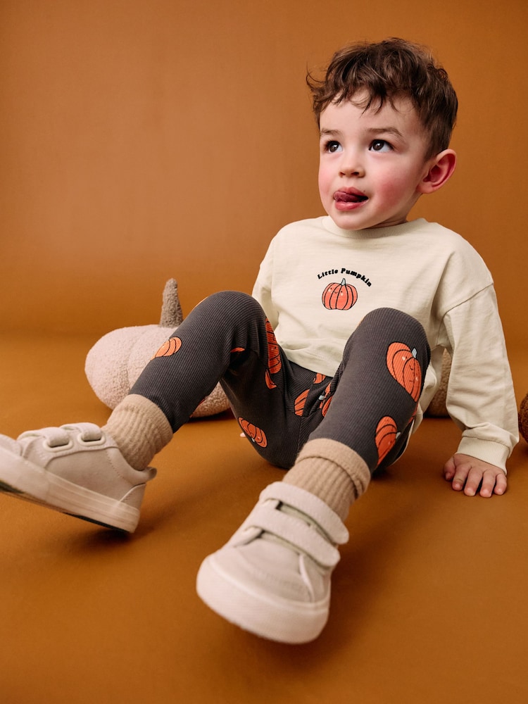 Neutral Little Pumpkin - Halloween Long Sleeve Top and Leggings Set (3mths-7yrs) - Imagen 2 de 6 Neutral Little Pumpkin - Halloween Long Sleeve Top and Leggings Set (3mths-7yrs) - Imagen 2 de 6