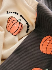 Neutral Little Pumpkin Halloween Long Sleeve Top and Leggings Set (3mths-7yrs) - Image 6 of 6