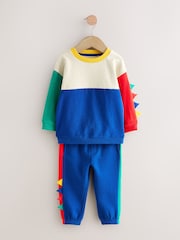 Multi Dino Spikes Long Sleeve Soft Touch T-Shirt and Joggers Set (3mths-7yrs) - Image 1 of 6