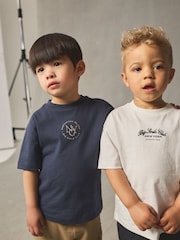 Navy/White Short Sleeve T-Shirt and Utility Joggers Set 2 Pack (3mths-7yrs) - Image 3 of 6