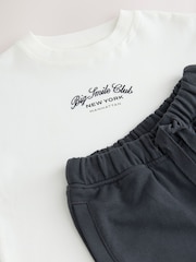 Navy/White Short Sleeve T-Shirt and Utility Joggers Set 2 Pack (3mths-7yrs) - Image 5 of 6