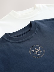 Navy/White Short Sleeve T-Shirt and Utility Joggers Set 2 Pack (3mths-7yrs) - Image 6 of 6