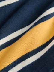 Navy/Yellow Striped Long Sleeve Rugby Polo Shirt (3mths-7yrs) - Image 11 of 11
