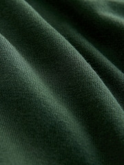 Dark Green Regular Fit Cotton Rich Long Sleeve Knitted Polo Shirt - Image 7 of 7