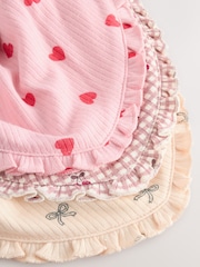 Red/Pink Baby Bibs 3 Pack - Image 5 of 6