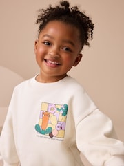 Cream Rainbow Graphic Print Sweatshirt & Leggings Set (3mths-7yrs) - Image 4 of 4