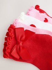 Red Bow Baby Socks 5 Pack (0mths-2yrs) - Image 2 of 4